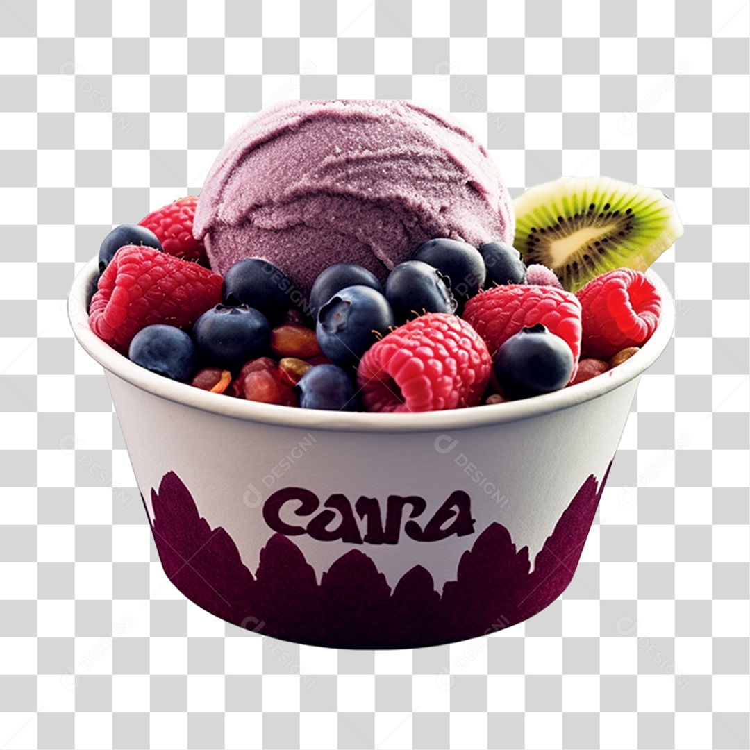 Açaí delicioso sobre uma tigela PNG Transparente