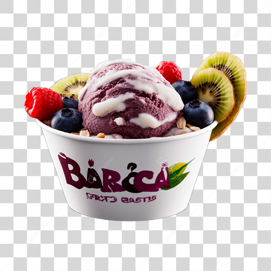Açaí delicioso sobre uma tigela PNG Transparente