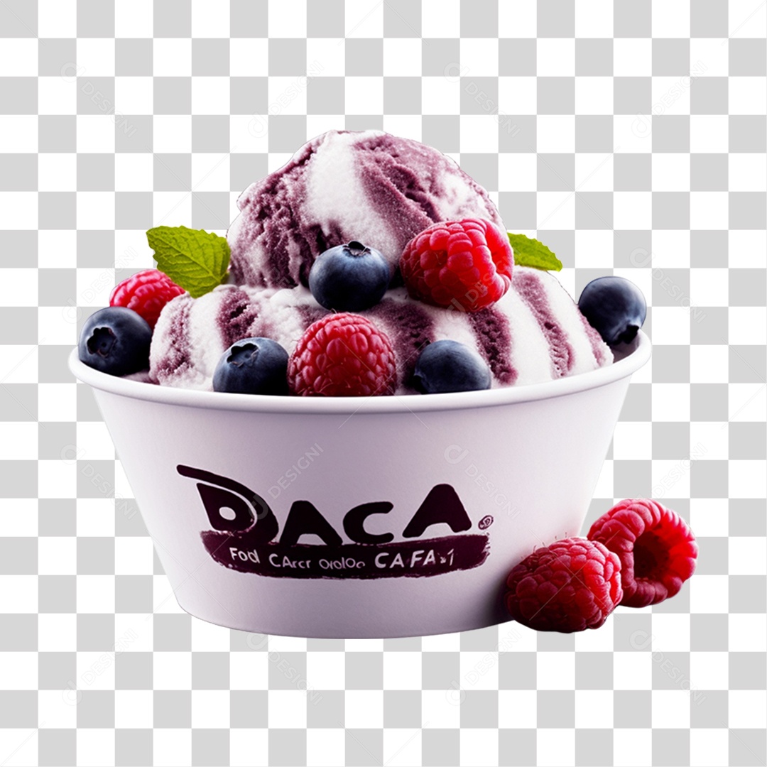 Açaí delicioso sobre uma tigela PNG Transparente