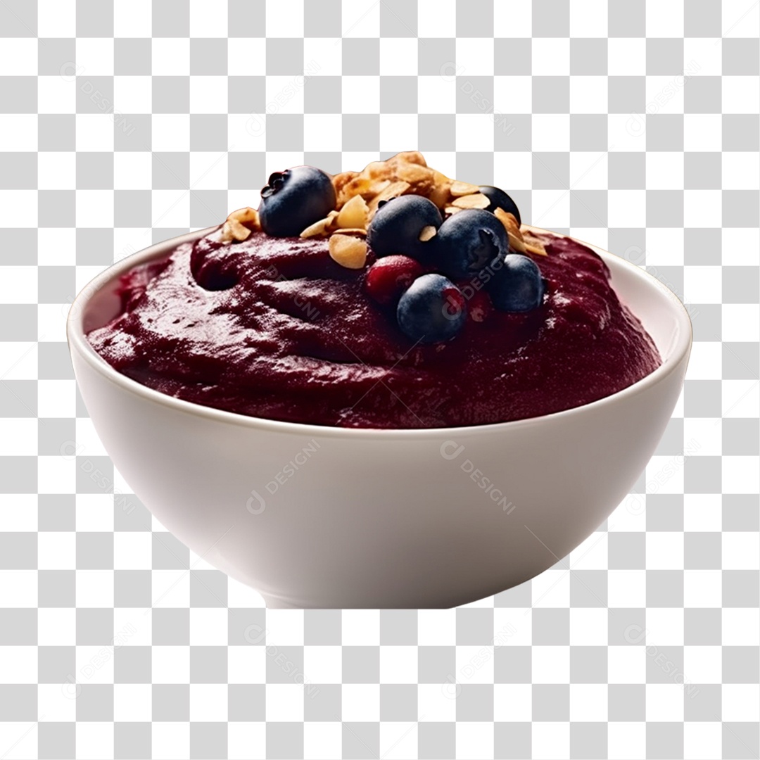 Açaí delicioso sobre uma tigela PNG Transparente