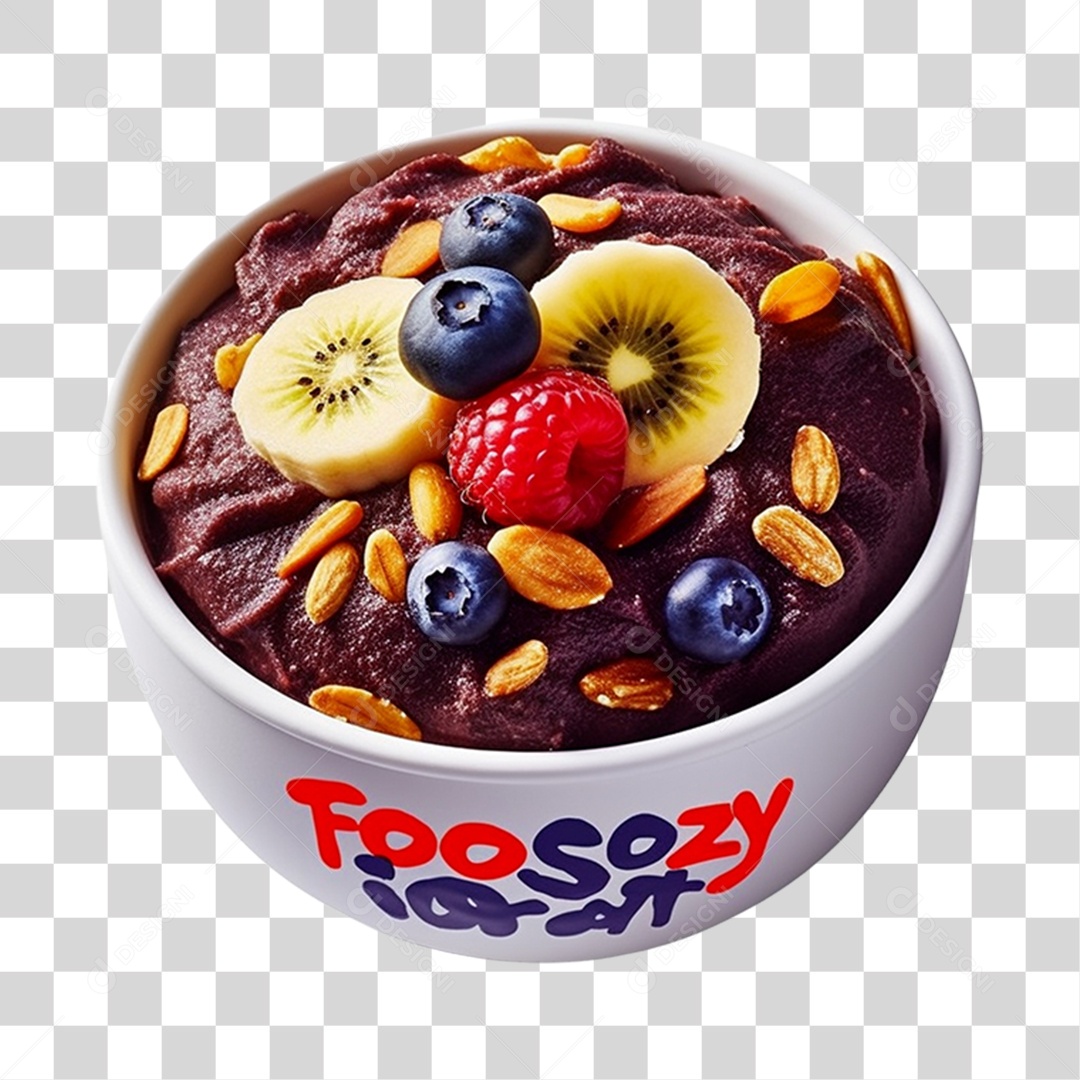 Açaí delicioso sobre uma tigela PNG Transparente