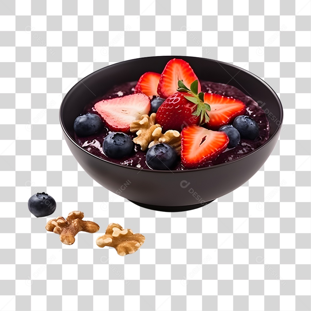 Açaí delicioso sobre uma tigela PNG Transparente