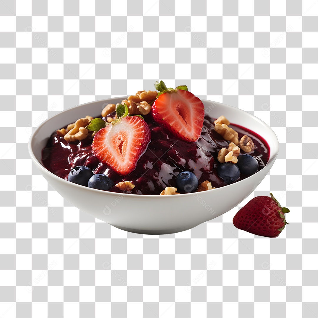 Açaí delicioso sobre uma tigela PNG Transparente