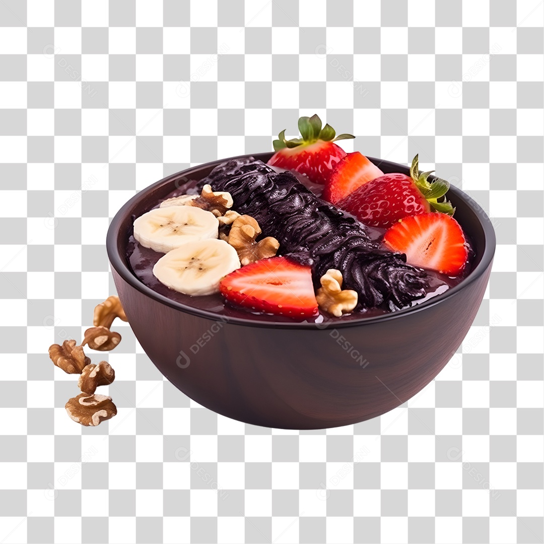Açaí delicioso sobre uma tigela PNG Transparente