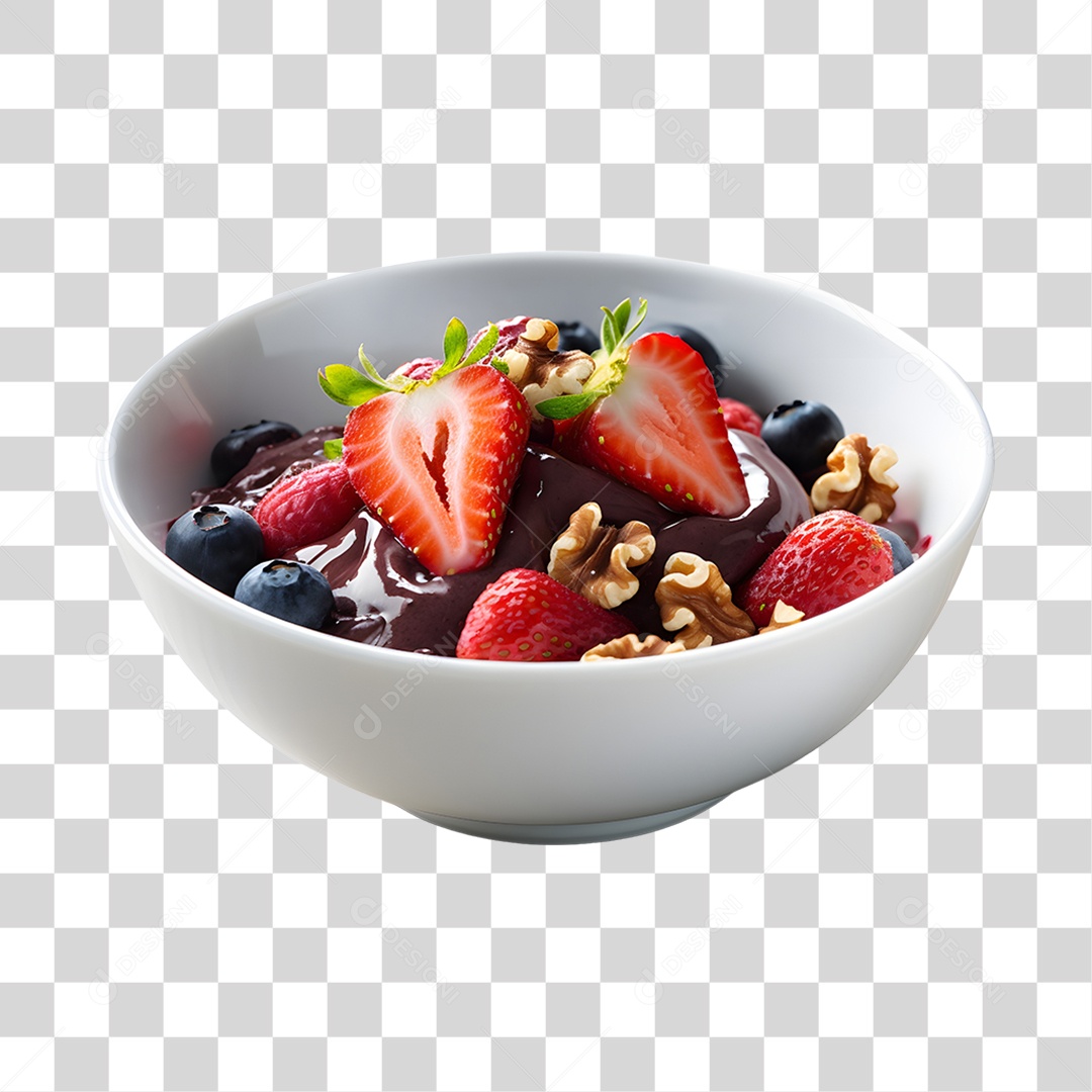 Açaí delicioso sobre uma tigela PNG Transparente