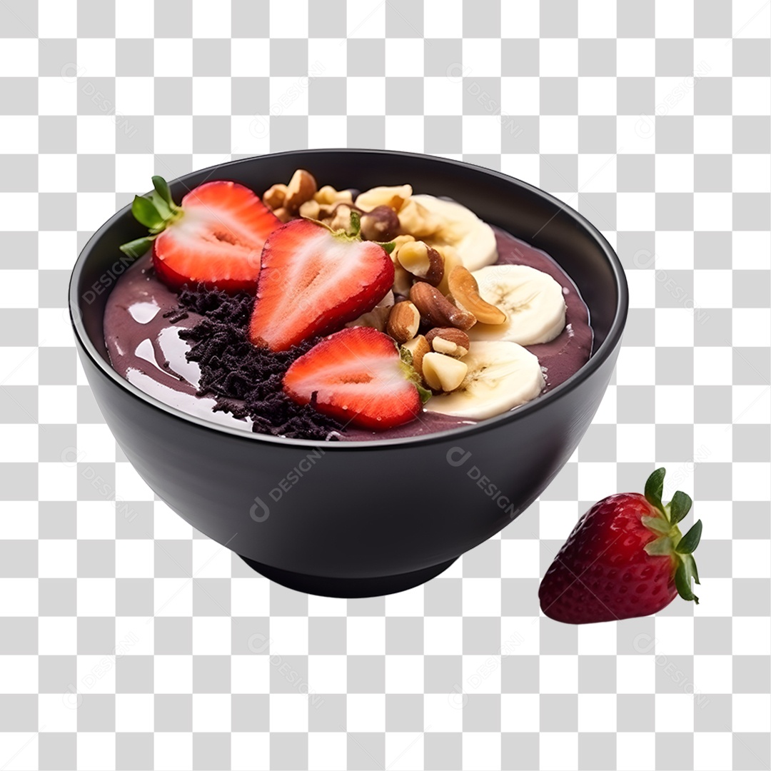 Açaí delicioso sobre uma tigela PNG Transparente