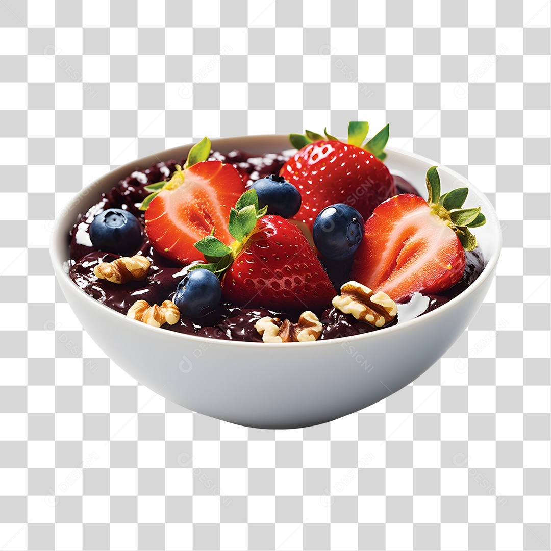 Açaí delicioso sobre uma tigela PNG Transparente