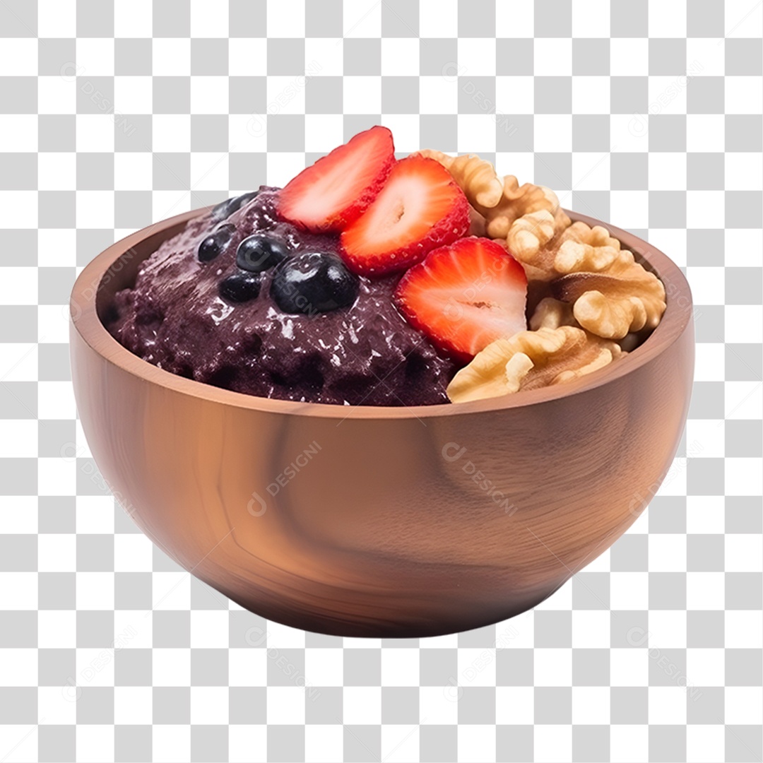 Açaí delicioso sobre uma tigela PNG Transparente