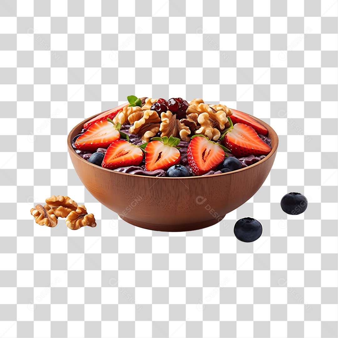 Açaí delicioso sobre uma tigela PNG Transparente
