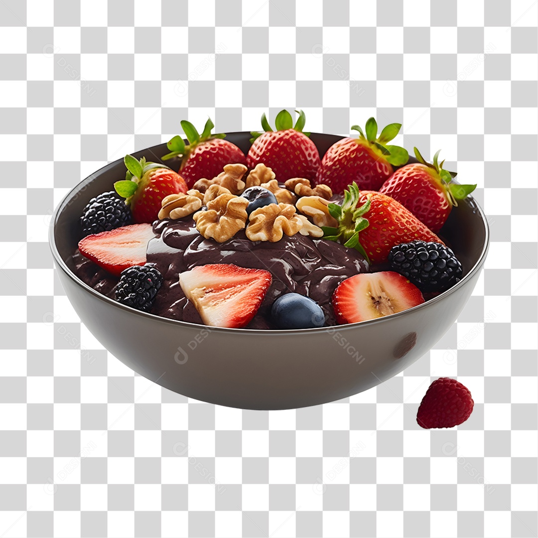 Açaí delicioso sobre uma tigela PNG Transparente