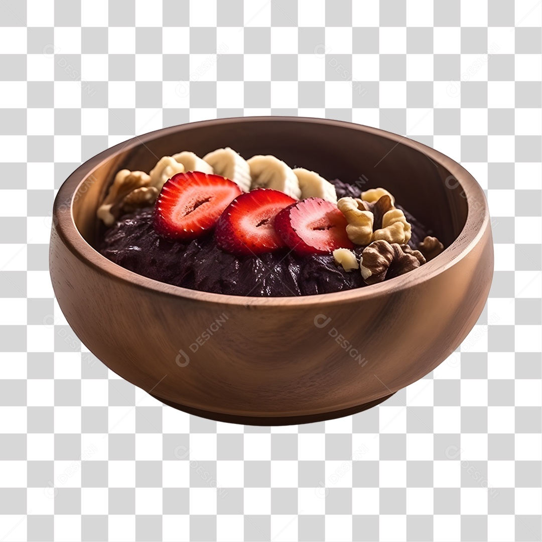 Açaí delicioso sobre uma tigela PNG Transparente
