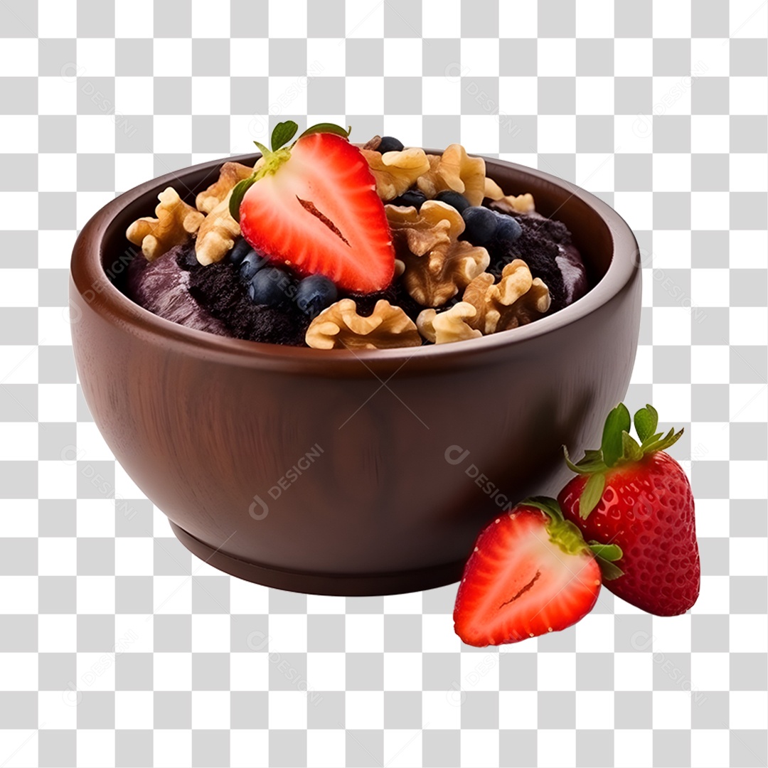 Açaí delicioso sobre uma tigela PNG Transparente