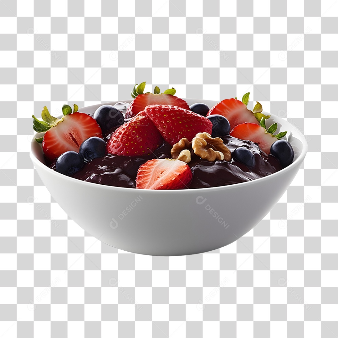 Açaí delicioso sobre uma tigela PNG Transparente