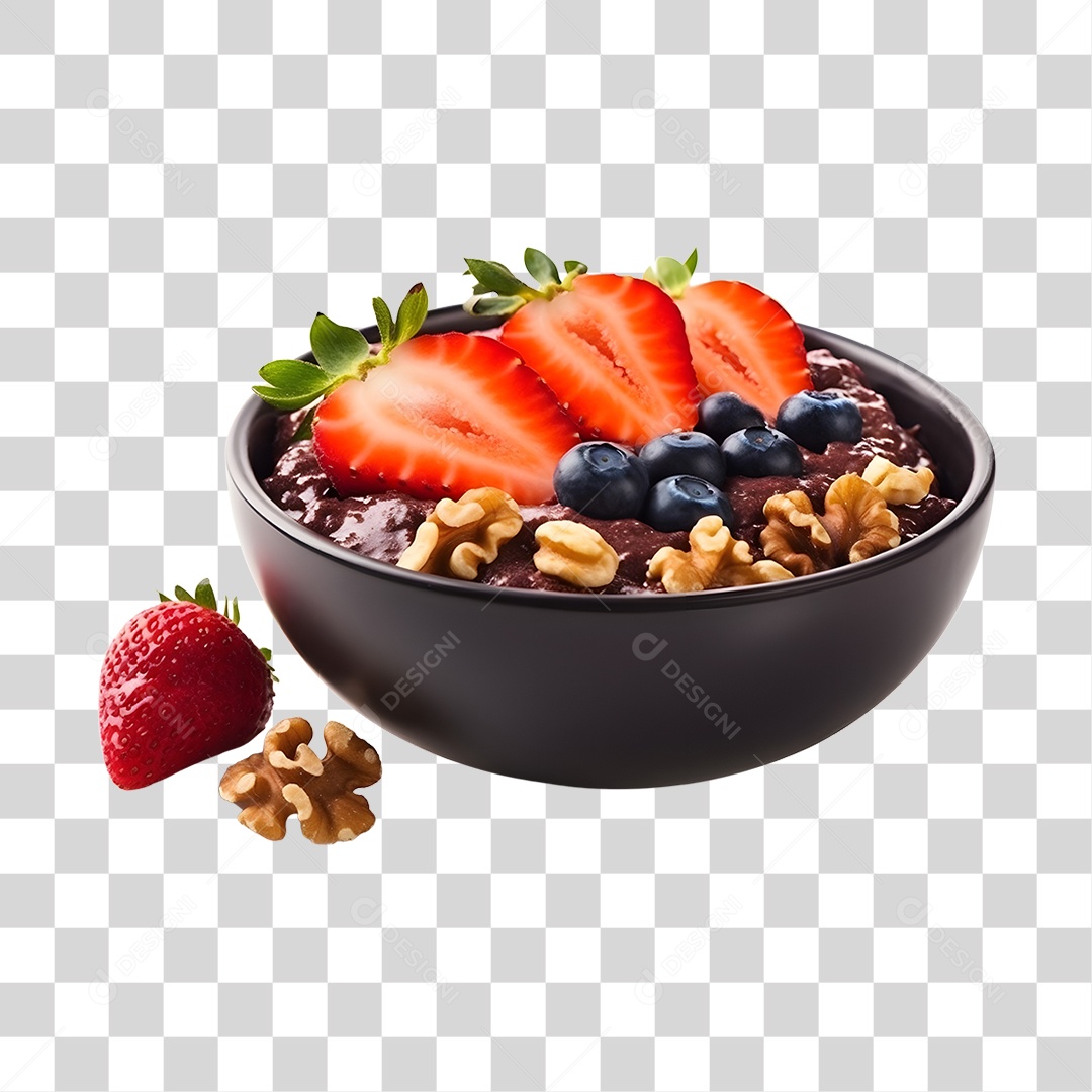 Açaí delicioso sobre uma tigela PNG Transparente