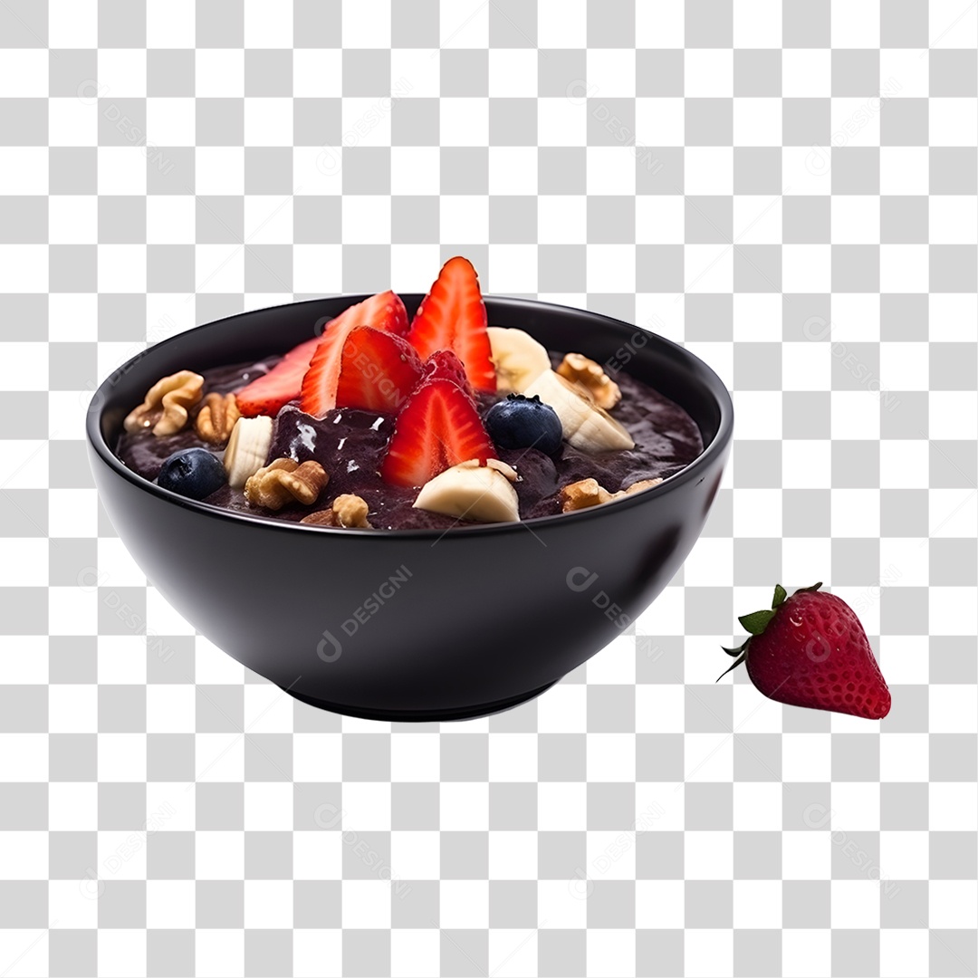 Açaí delicioso sobre uma tigela PNG Transparente