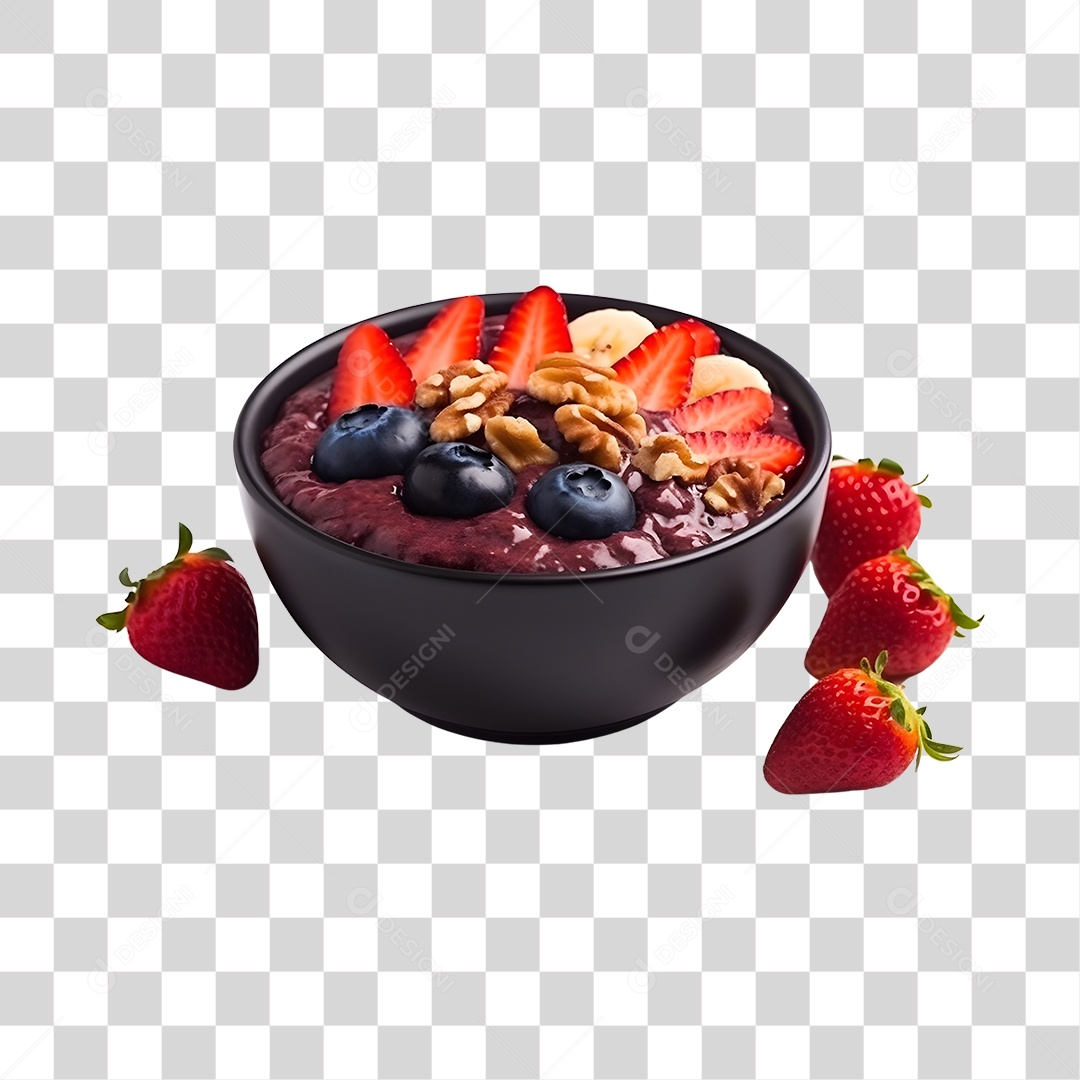 Açaí delicioso sobre uma tigela PNG Transparente