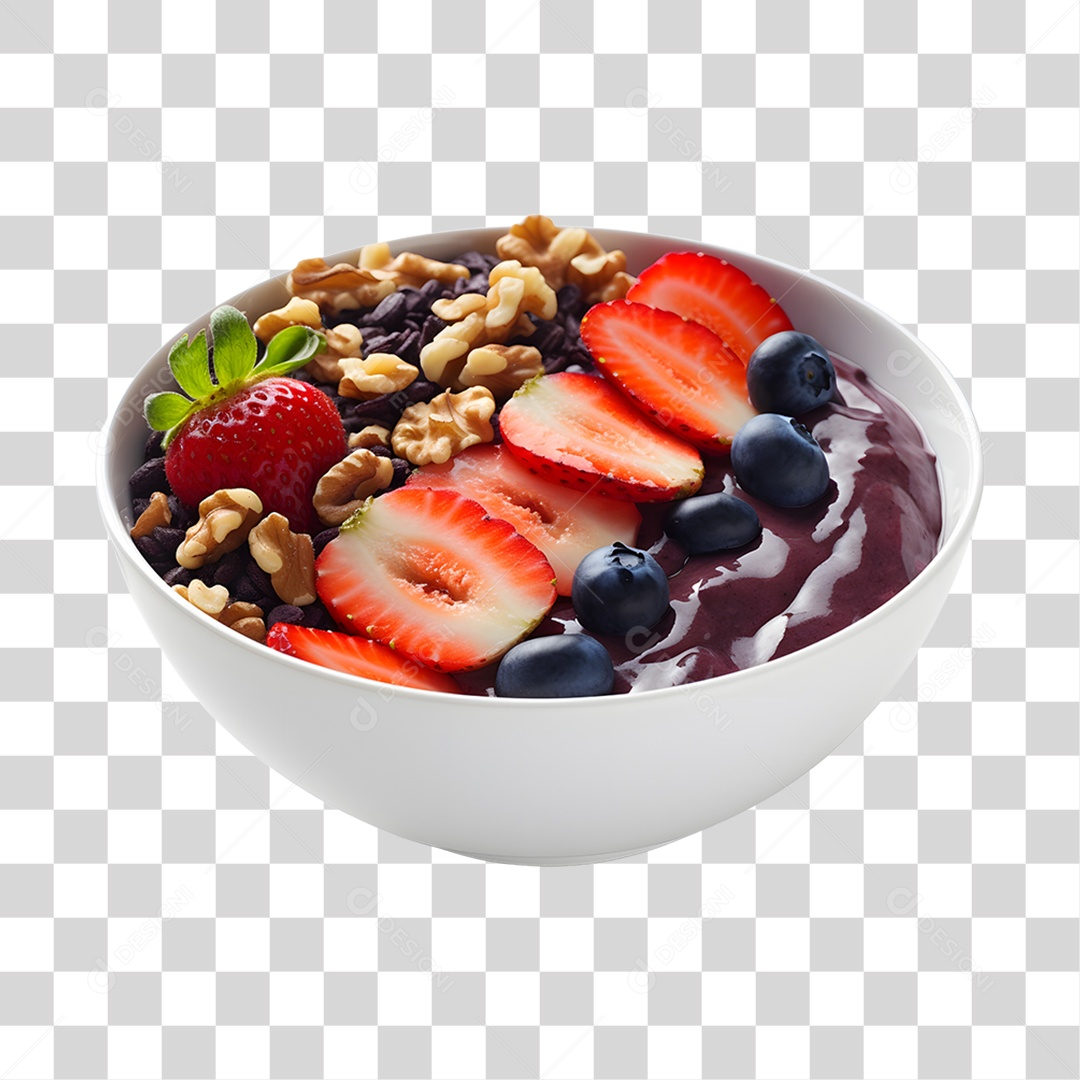 Açaí delicioso sobre uma tigela PNG Transparente