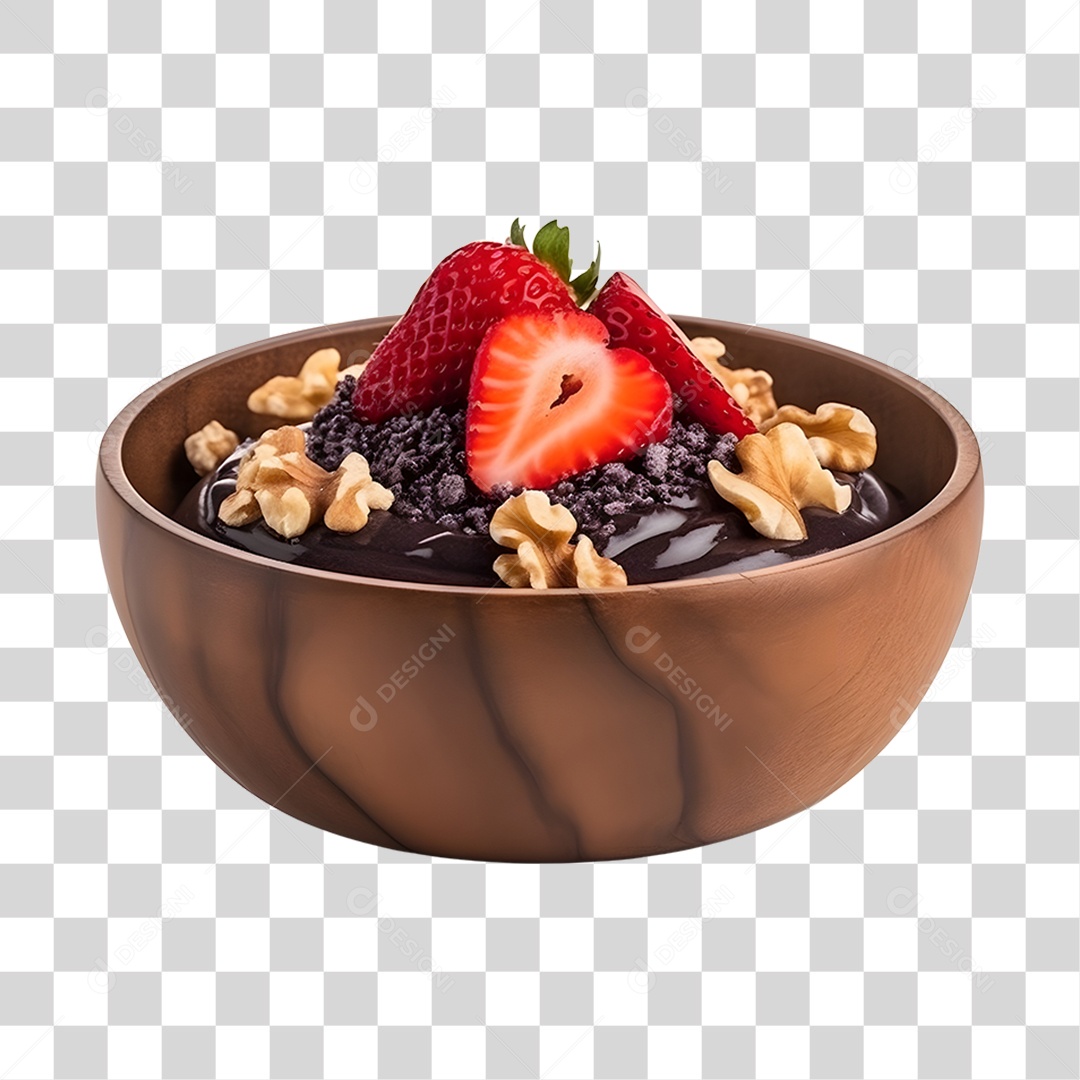 Açaí delicioso sobre uma tigela PNG Transparente