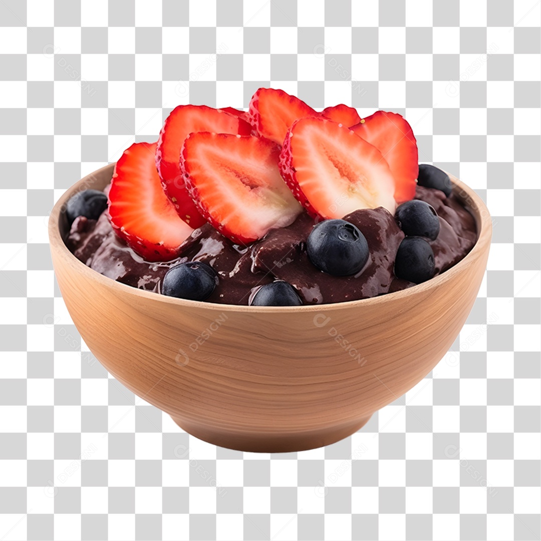 Açaí delicioso sobre uma tigela PNG Transparente