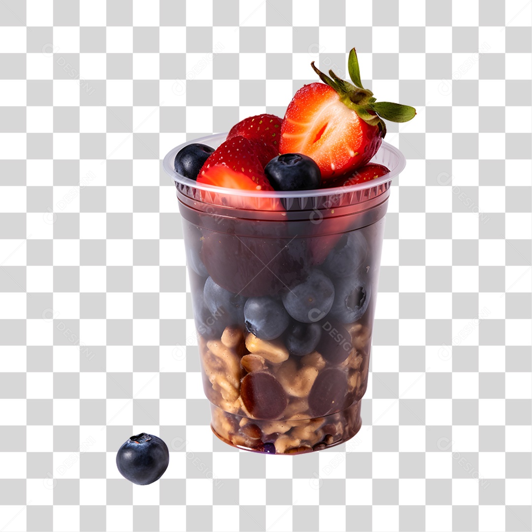 Açaí delicioso sobre um copo PNG Transparente