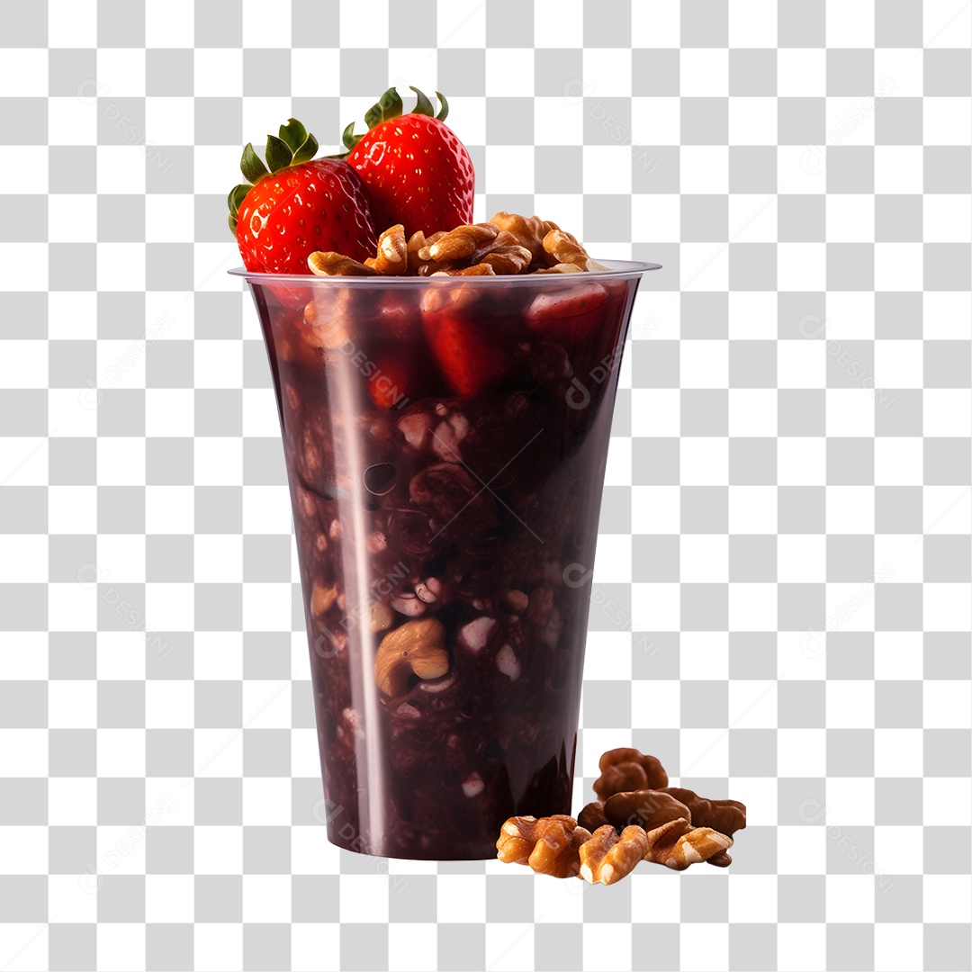 Açaí delicioso sobre um copo PNG Transparente