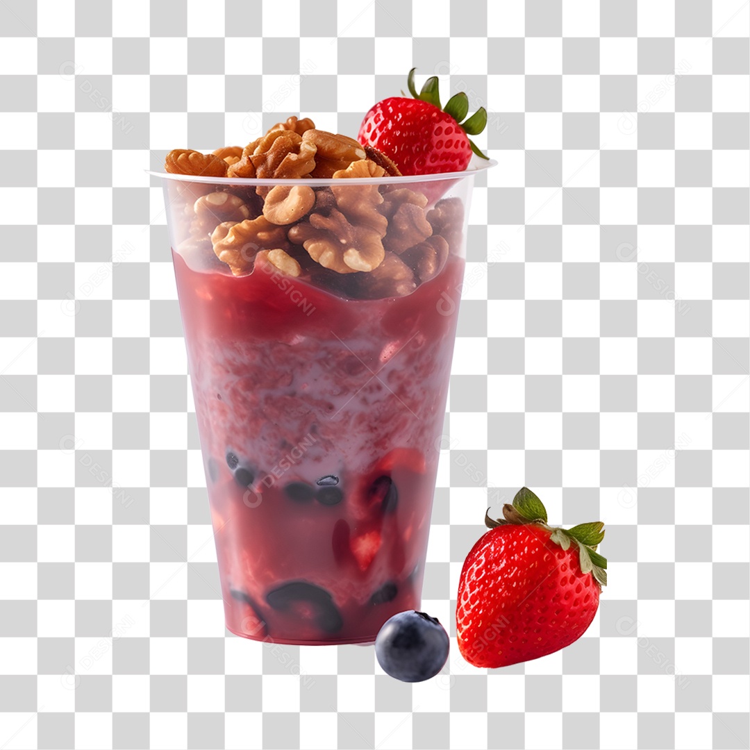 Açaí delicioso sobre um copo PNG Transparente