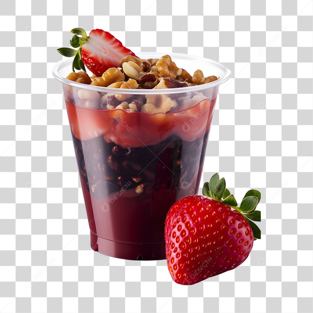 Açaí delicioso sobre um copo PNG Transparente