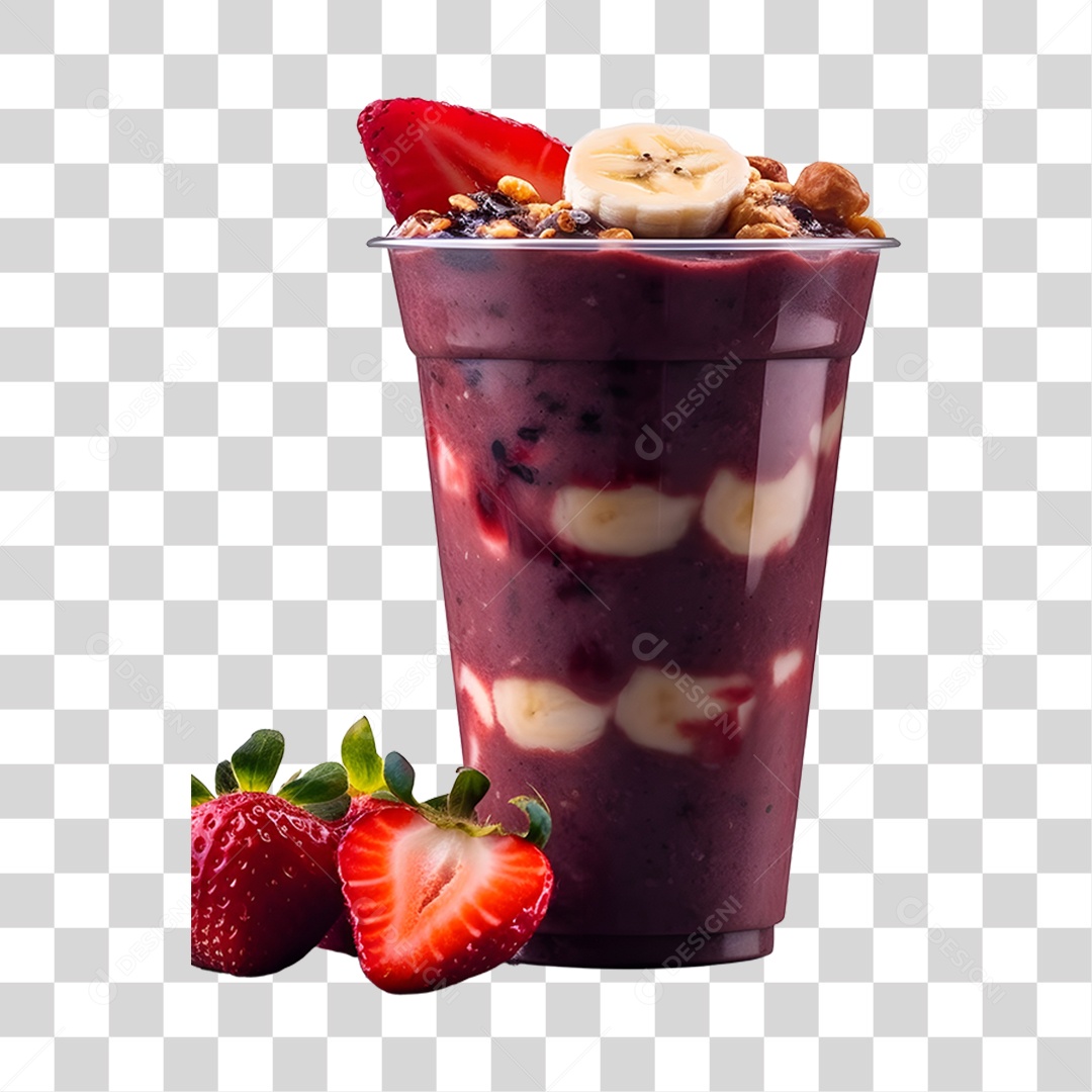 Delicious açaí on a cup PNG Transparent