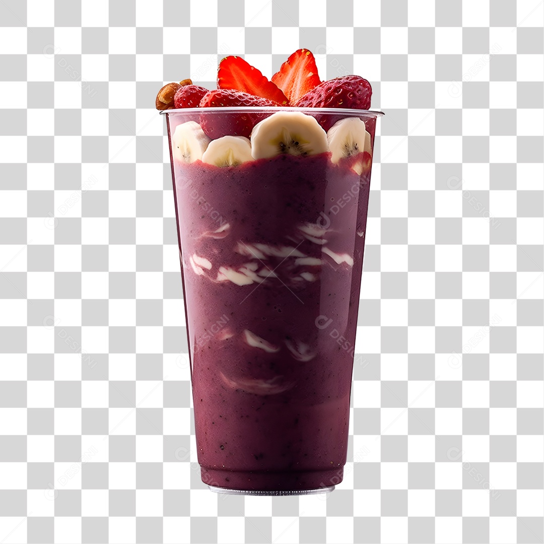 Açaí delicioso sobre um copo PNG Transparente
