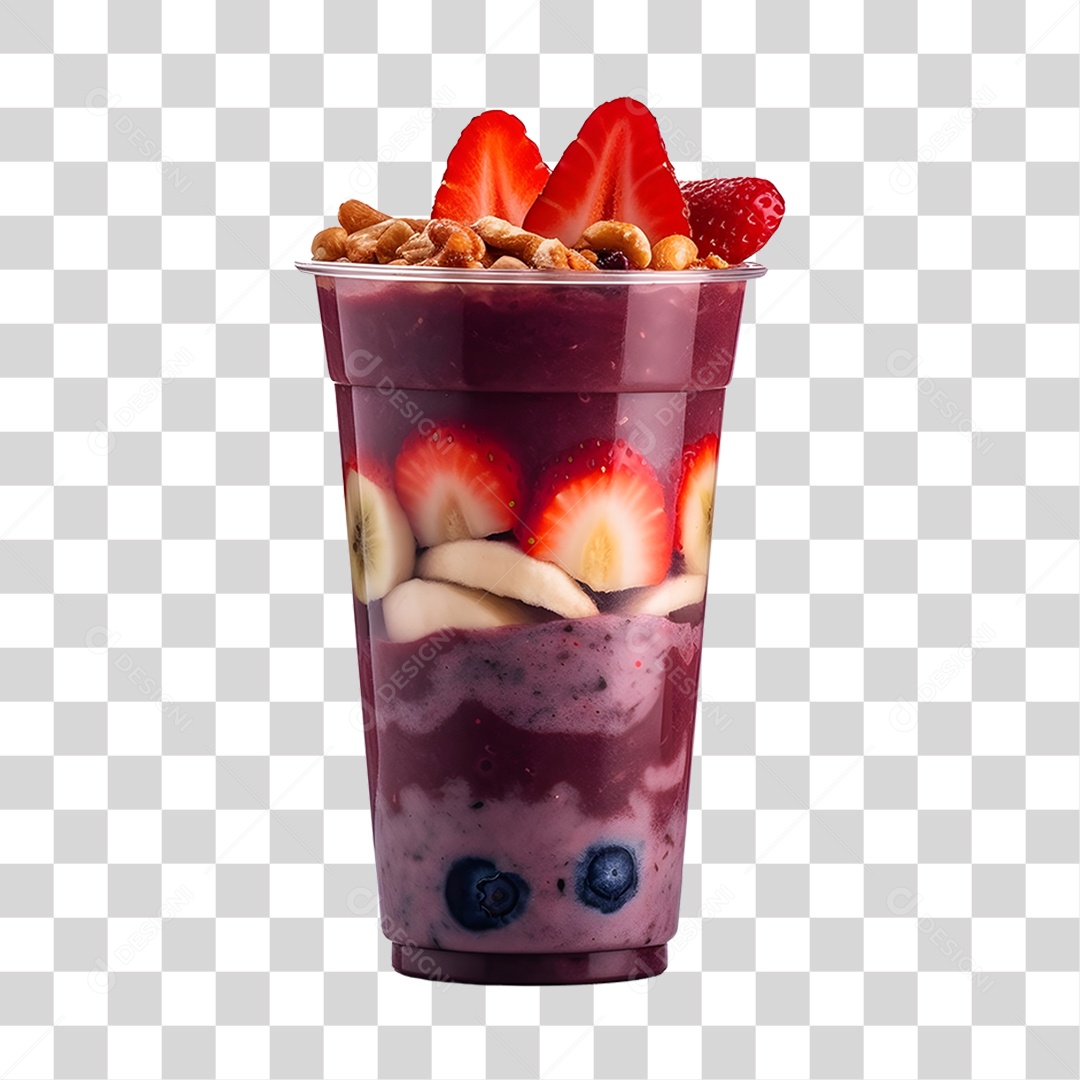 Delicious açaí on a cup PNG Transparent