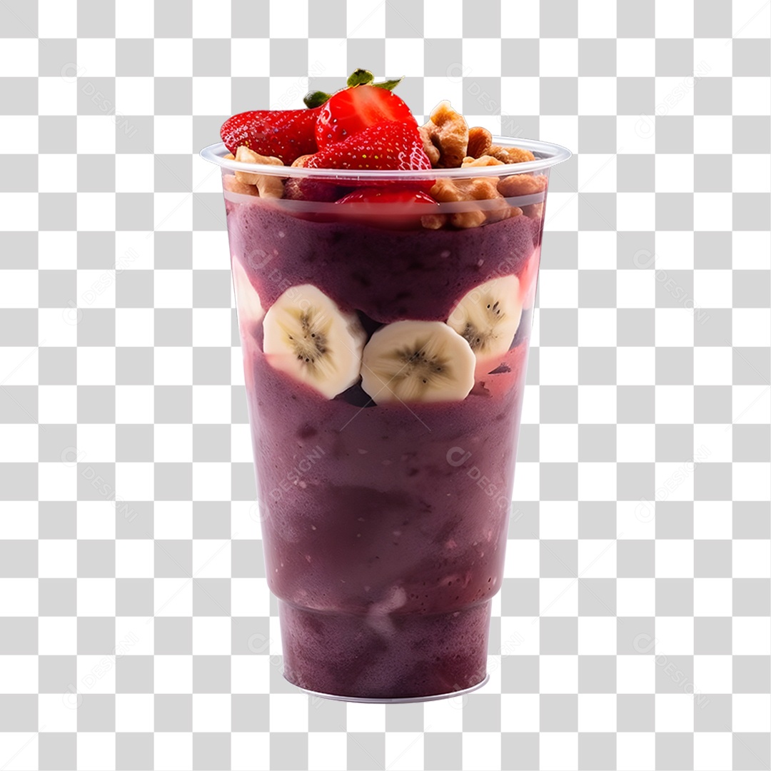 Açaí sobre um copo PNG Transparente