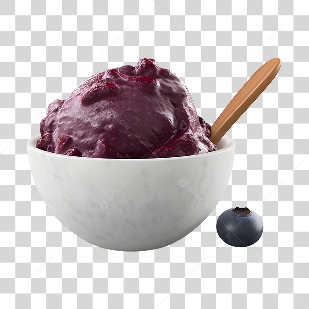 Açaí sobre uma tigela PNG Transparente