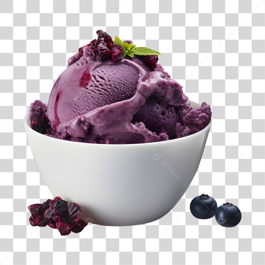 Açaí sobre uma tigela PNG Transparente