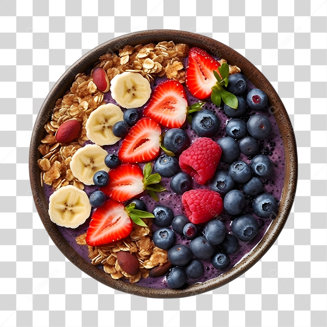 Açaí sobre uma tigela PNG Transparente