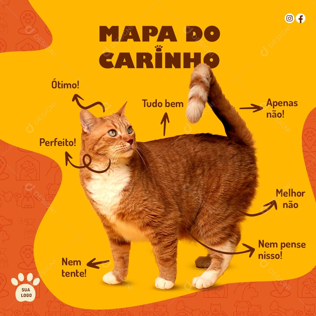 Mapa Do Carinho Social Media PSD Editável