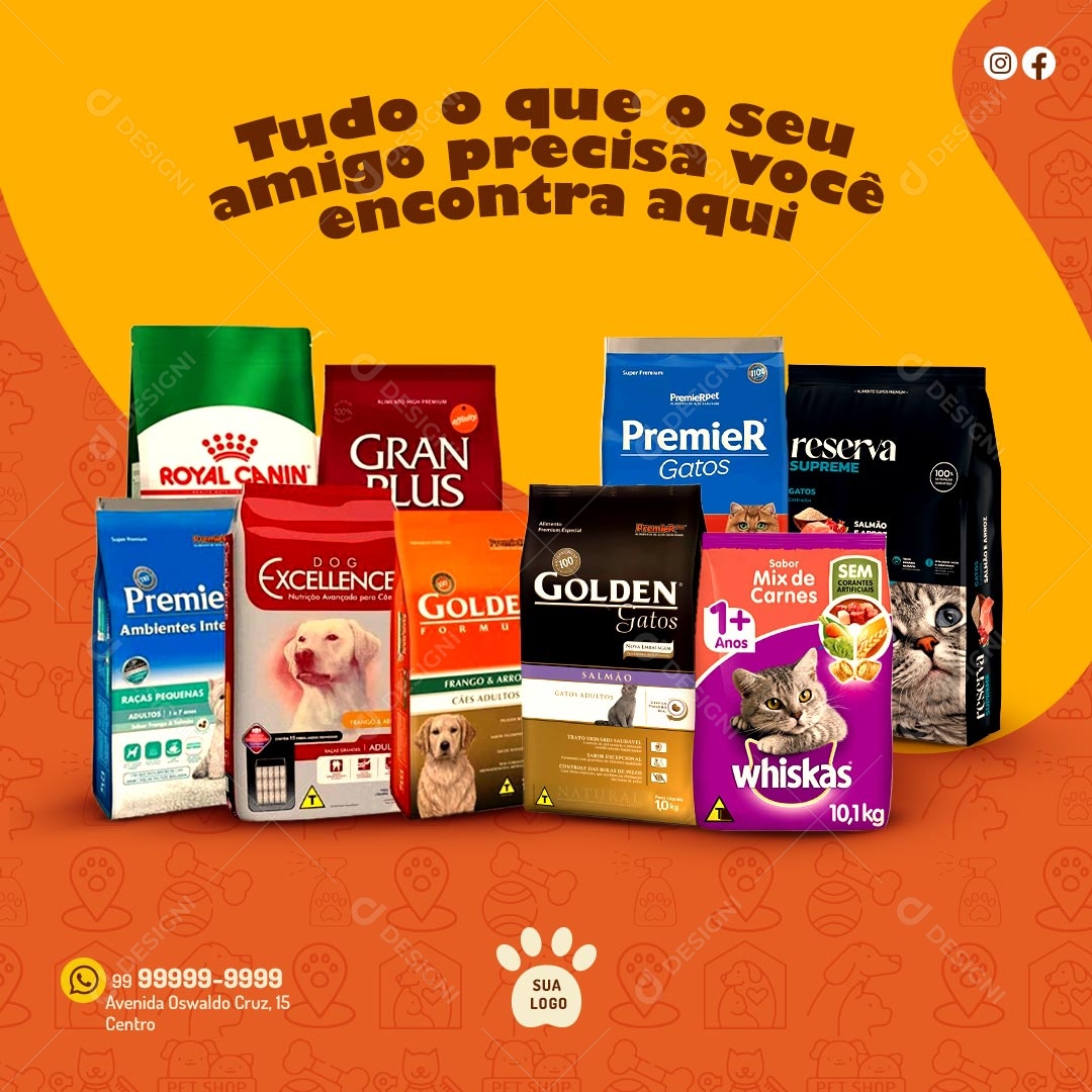 Tudo Que Seu Amigo Precisa Você Encontra Aqui Social Media PSD Editável