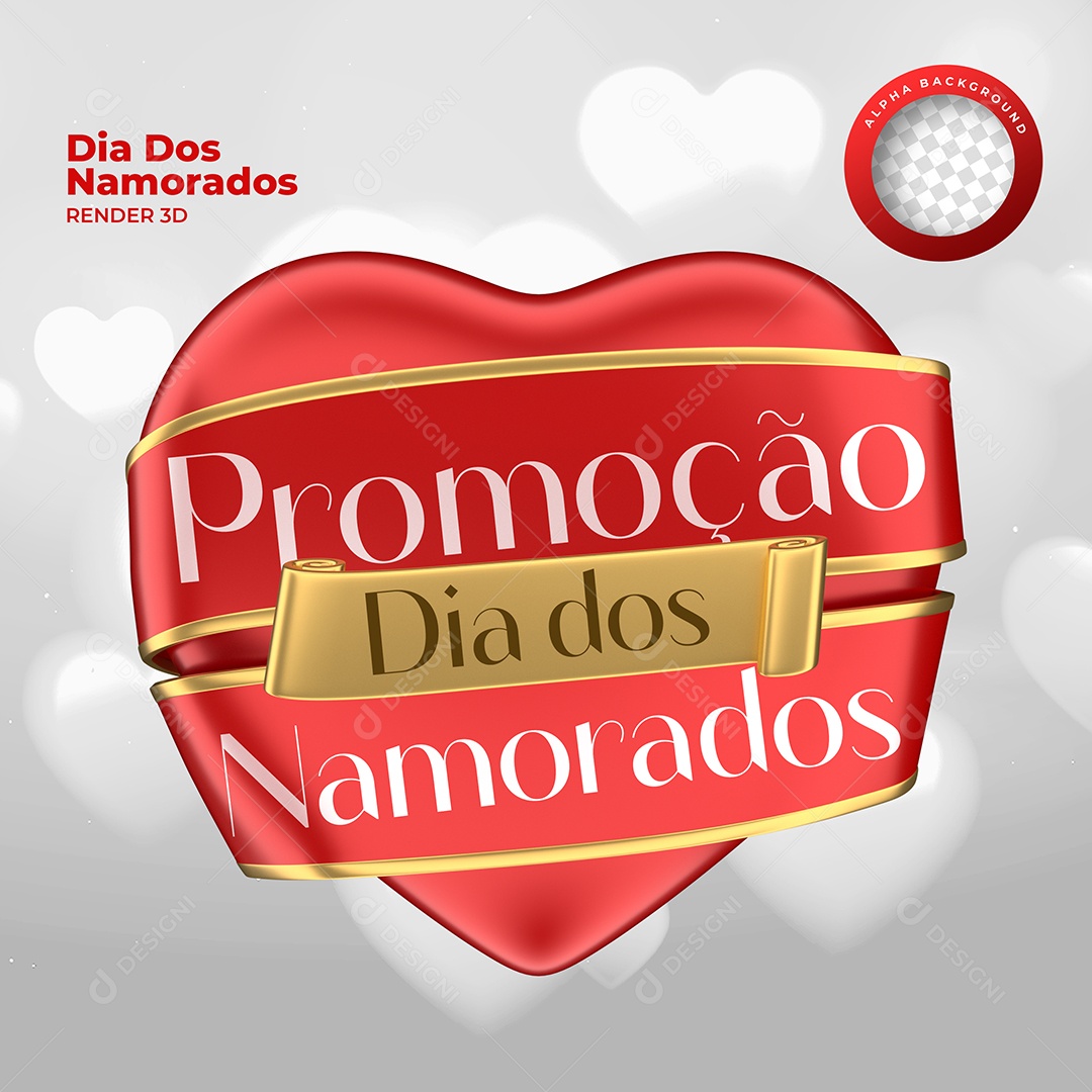 Promoção Dia Dos Namorados Selo 3D Para Composição PSD