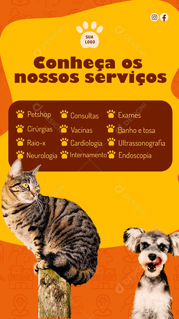 Story Conheça os Nossos Serviços Social Media PSD Editável