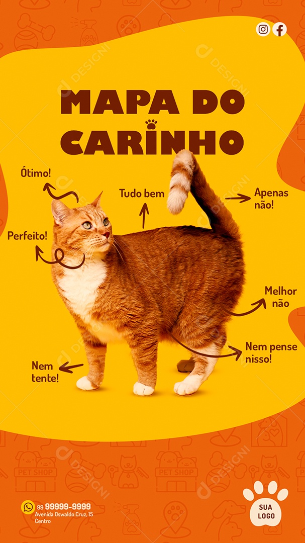 Story Mapa Do Carinho Social Media PSD Editável