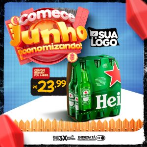Comece Junho Economizando Social Media PSD Editável