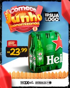 Comece Junho Economizando Social Media PSD Editável