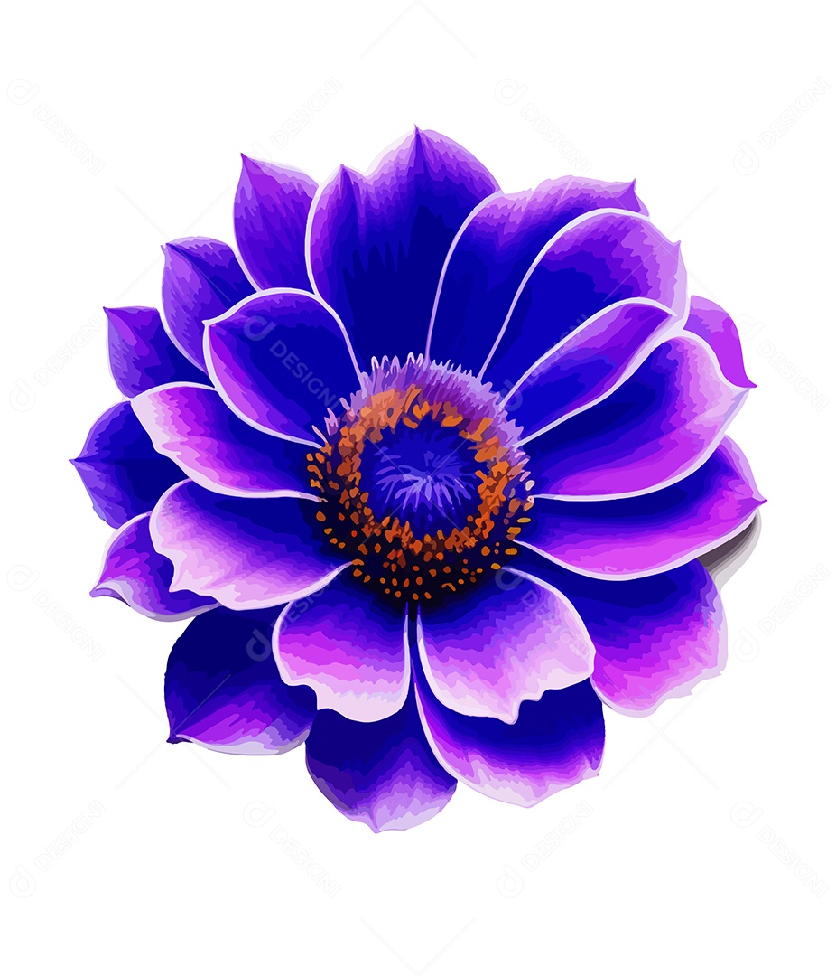 Flor De Aquarela Desenhada De Mão Vetor EPS