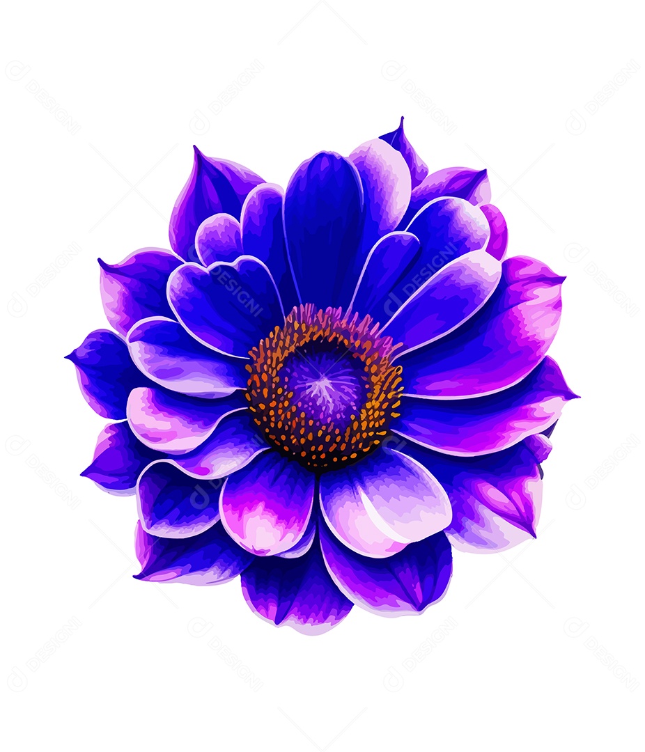 Flor De Aquarela Desenhada De Mão Vetor EPS