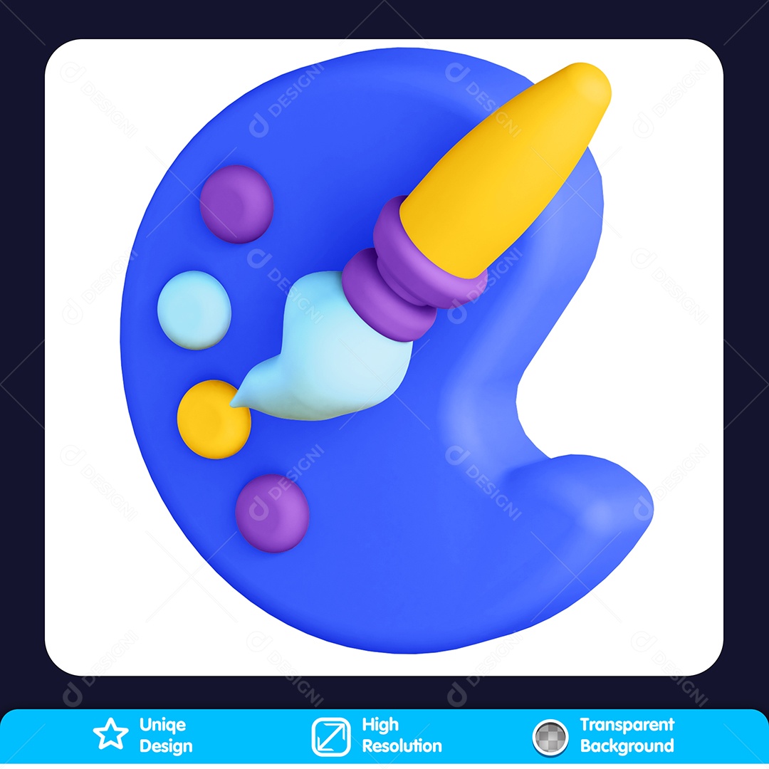 Paletas De Cores Elemento 3D Para Composição PSD