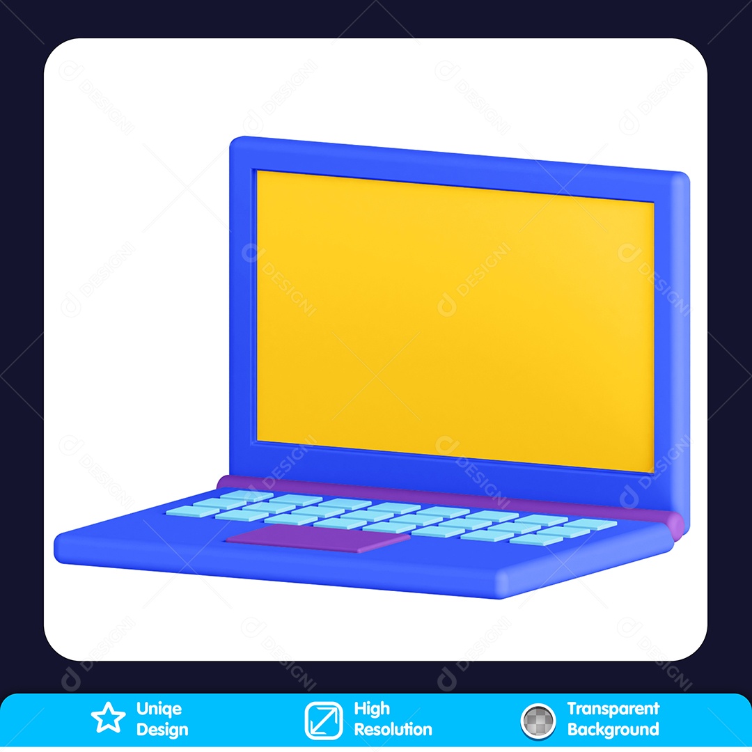 Notebook Elemento 3D Para Composição PSD