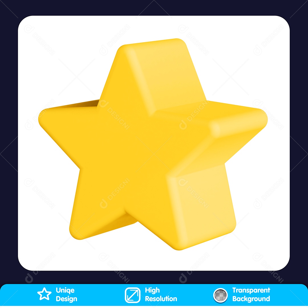 Estrela Elemento 3D Para Composição PSD