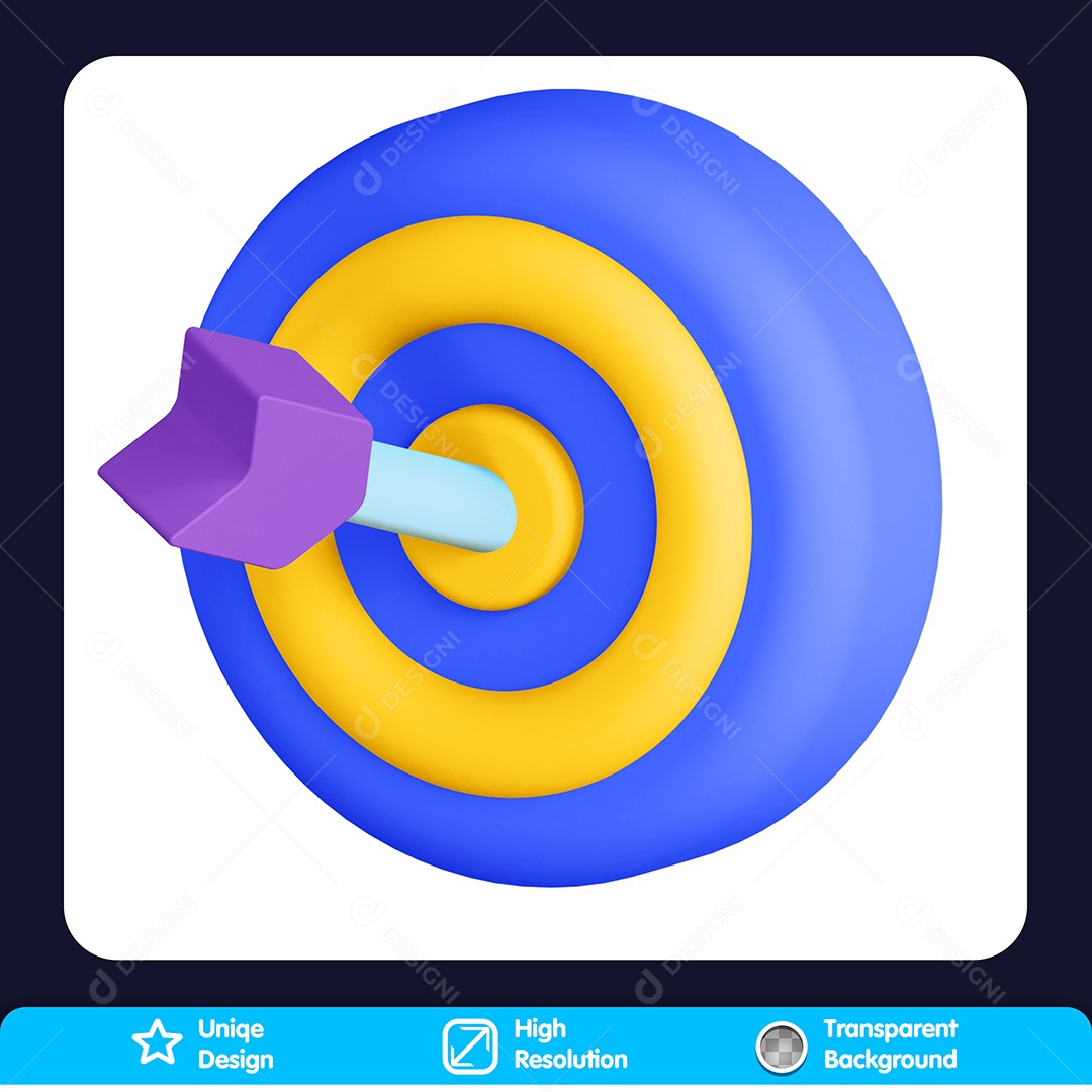 Tiro Ao Alvo Elemento 3D Para Composição PSD