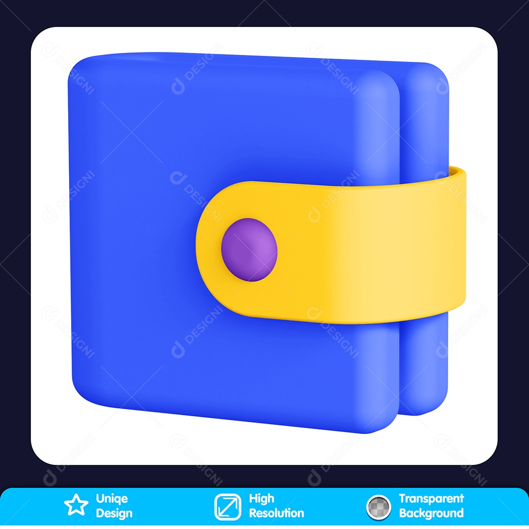 Carteira Elementos 3D Para Composição PSD