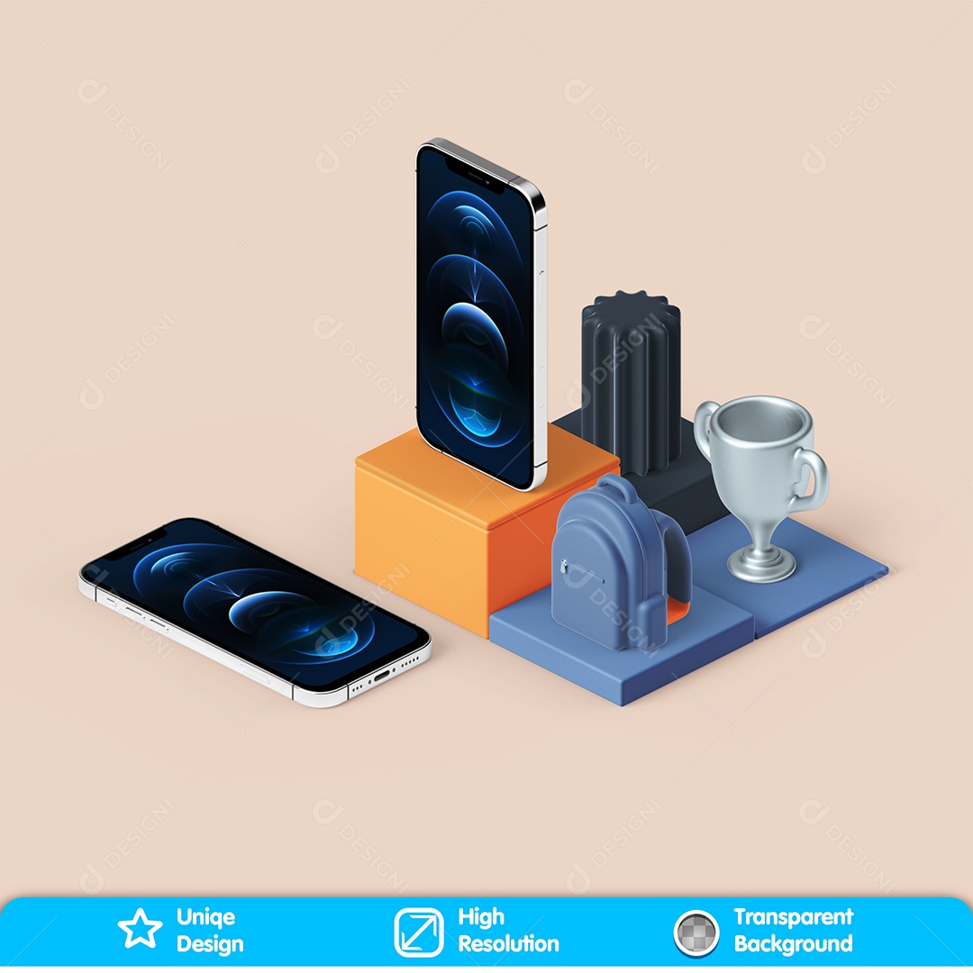 Elementos 3D Assistência Técnica Para Composição PSD