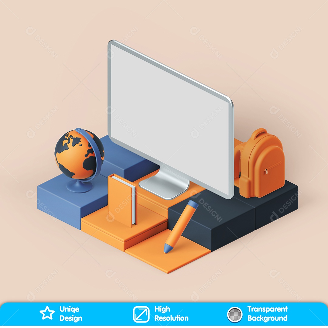 Elementos 3D Assistência Técnica Para Composição PSD